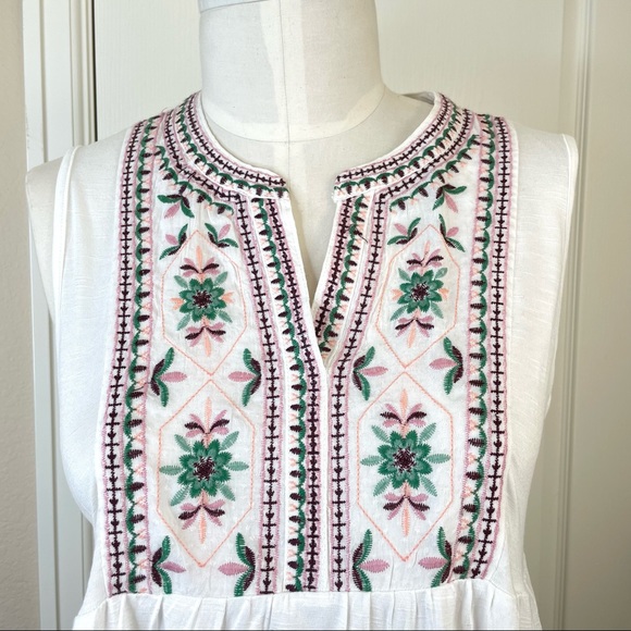 KNOX ROSE Embroidered Sleeveless Babydoll Top Size M - Picture 6 of 12